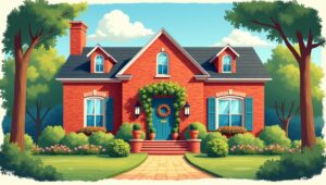 Flux_Dev_A_warm_and_inviting_illustration_of_a_traditional_red_0 1