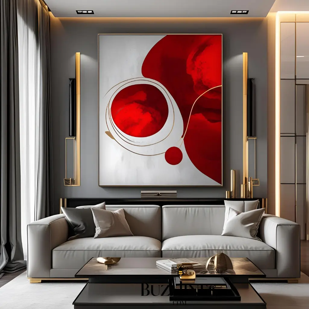Using Red Wall Art