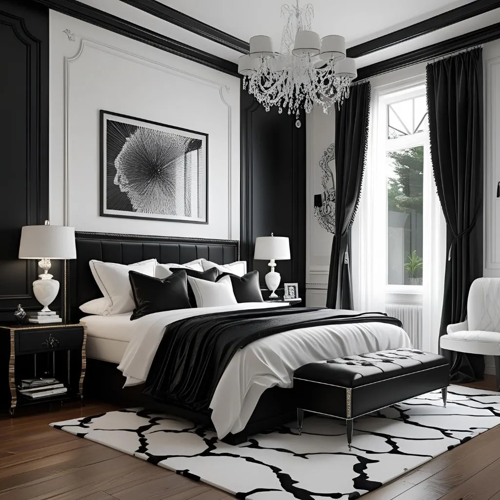 Black And White Bedroom