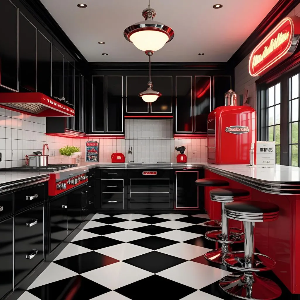 Black Retro Kitchen Decor