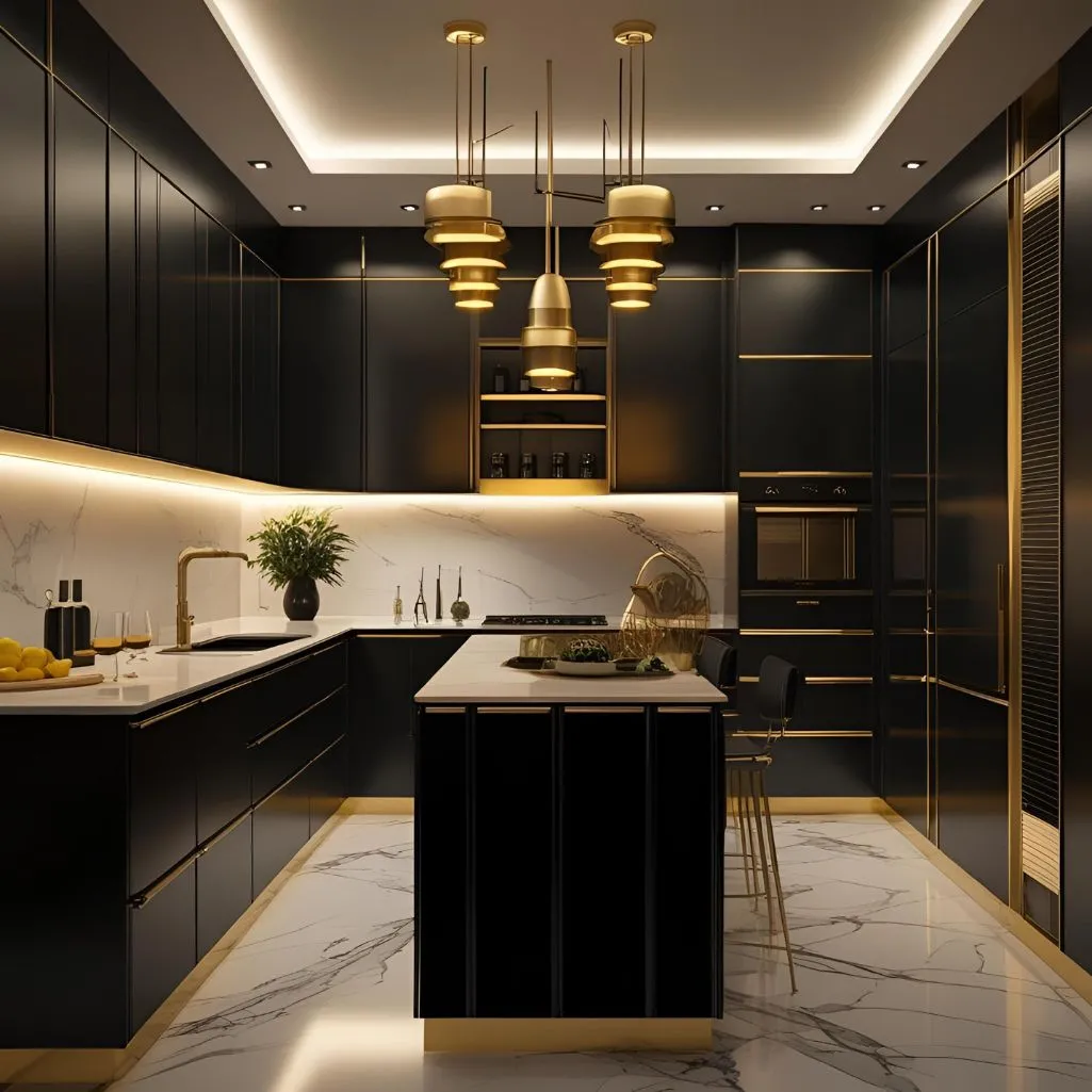 Sleek Black And Gold