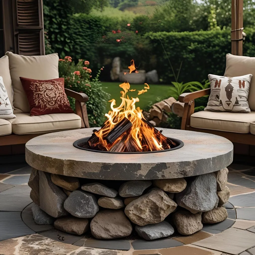 Stone Fire Pit Charm For Rustic Gardens