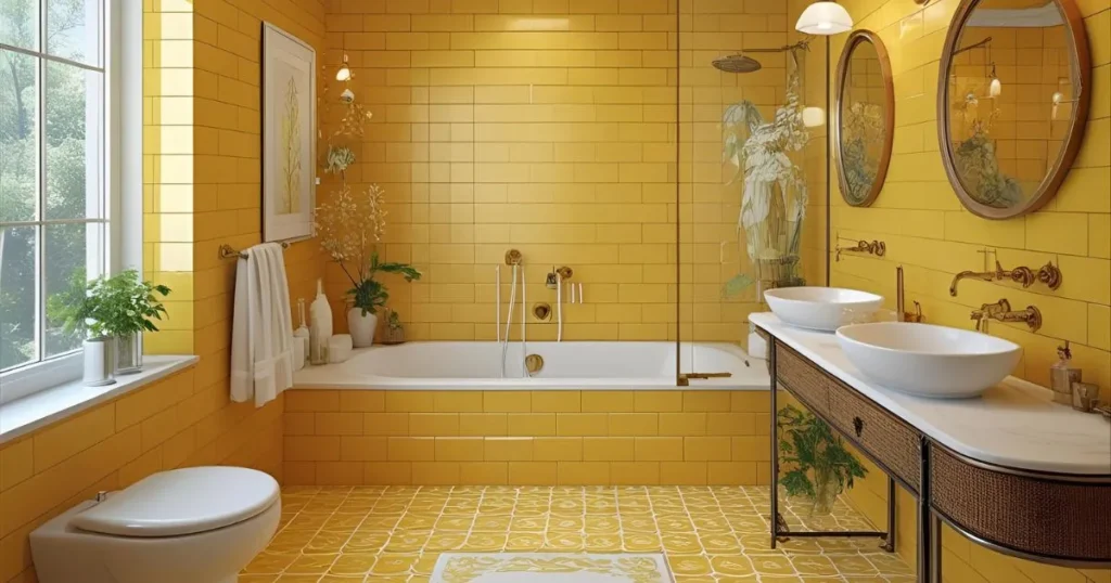 Yellow Bathroom Tile Ideas